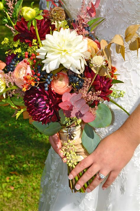 Peonies, lillies, roses, oh my! Rustic Wedding Bouquet, Dahlias | Dahlias wedding, Floral ...
