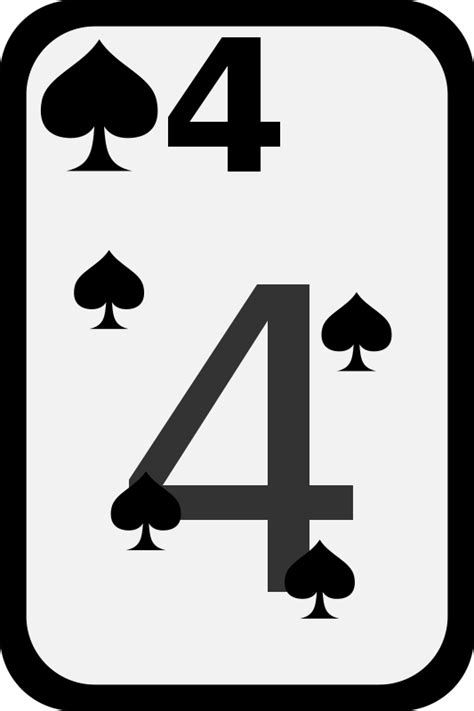 Free Clip Art Four Of Spades By Momoko