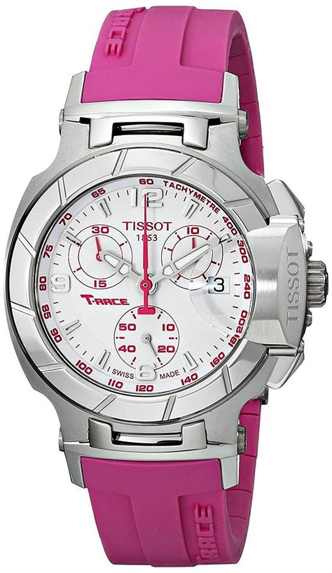 Tissot T Race Chronograph Pink Rubber Ladies Watch For Women Tissot