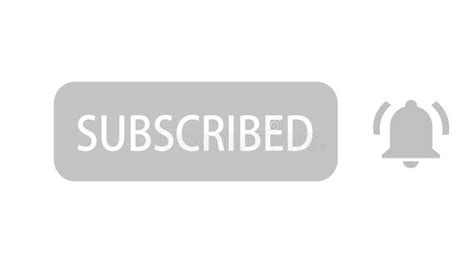 Subscribe Button And Bell Notification On Black Background Stock