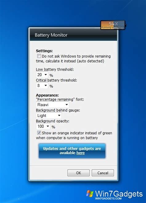 Battery Meter Windows Desktop Gadget