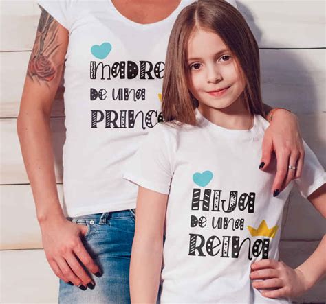 Camiseta Mama E Hija Madre De Una Princesa Tenvinilo