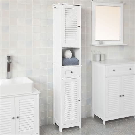 Homcom 67 Free Standing Bathroom Tower Storage Cabinet Space Saving