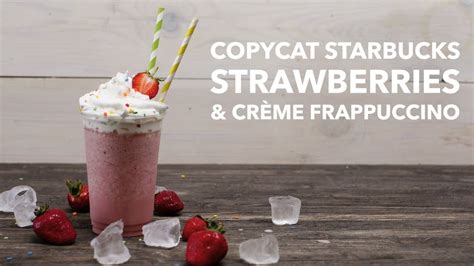 Copycat Starbucks Strawberries And Crème Frappuccino Ba Recipes Youtube