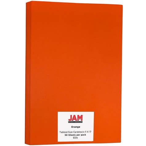 Jam Paper Ledger 65lb Colored Cardstock Tabloid Size 11 X 17