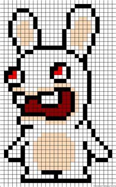 Feuille de pixels à imprimer : Résultat de recherche d'images pour "pixel art lapins cretin" | Pixel art lapin, Dessin petit ...