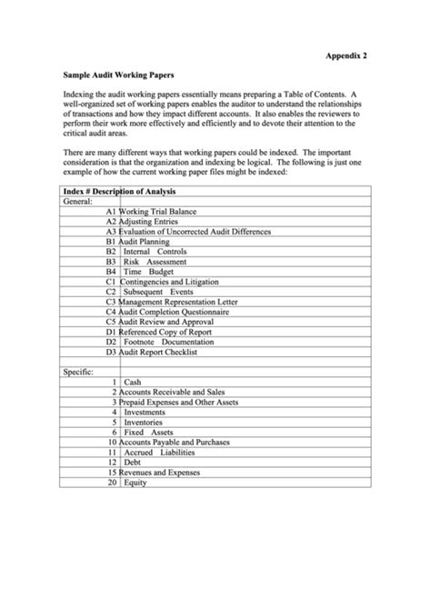 Trading account is a statement which is prepared by a business firm. Sample Audit Working Papers printable pdf download