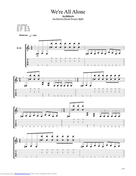 Were All Alone Guitar Pro Tab By Architects