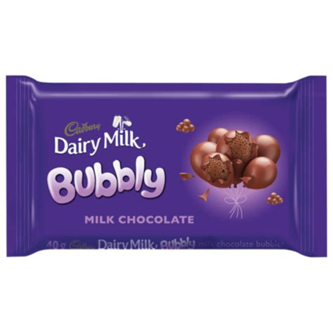 Cadbury Bubbly Chocolate Bar 40g X 30 Chocolates Cadbury