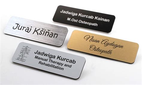 Buy Personalised Premium Name Badge Staff Id Tag With Pin Design Your