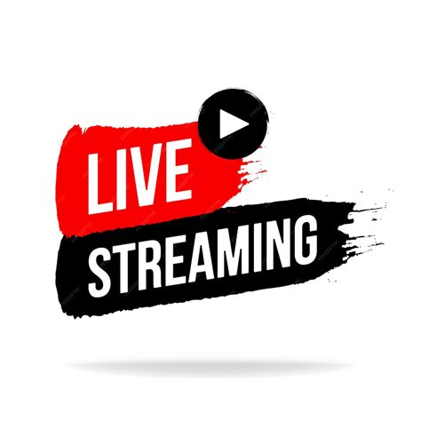 Premium Vector Live Streaming Icon Emblem Logo In Brush Stroke