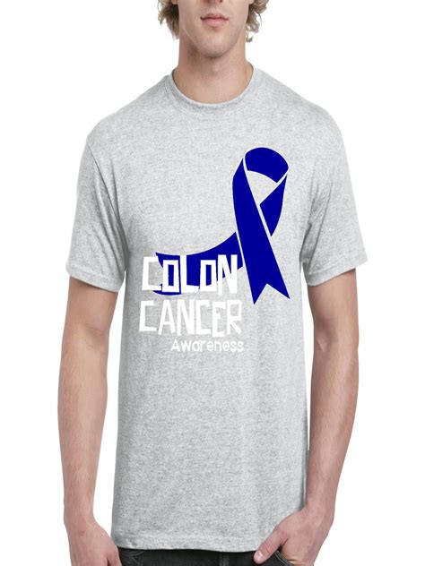 Iwpf Mens Colon Cancer Awareness Short Sleeve T Shirt Walmart Com