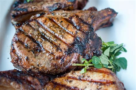 A chop is taken from a larger cut of pork (i.e. Greek Grilled Pork Chops | Recipe | Grilled pork chops ...