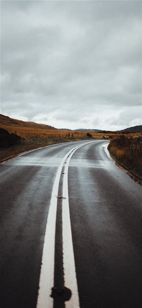 Road Under Cloudy Sky Iphone X Wallpapers Free Download