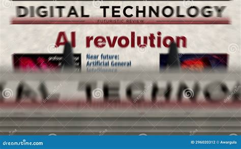 AI Revolution and Artificial Intelligence Technology Newspaper Printing