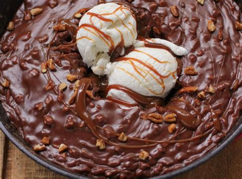 Gooey Chocolate Skillet Cake Ice Cream Sundae Recipe 2 Just A Pinch