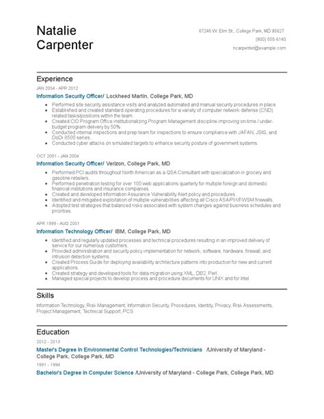 Overall cyber security testing experience. Information Security Officer Resume Examples and Tips - Zippia