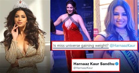 Miss Universe Harnaaz Sandhu Reacts To Being Trolled For Weight Gain