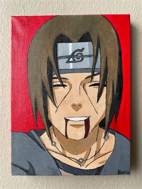 Itachi In 2023 Anime Canvas Painting Anime Canvas Art Naruto Painting