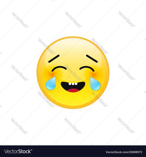Emoji Face With Tears Joy Royalty Free Vector Image