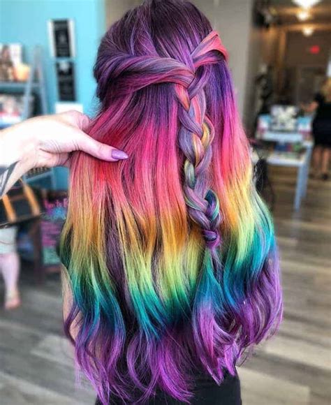 17 Best Rainbow Hair Color Ideas To Try In 2021 Glamour Chegos Pl