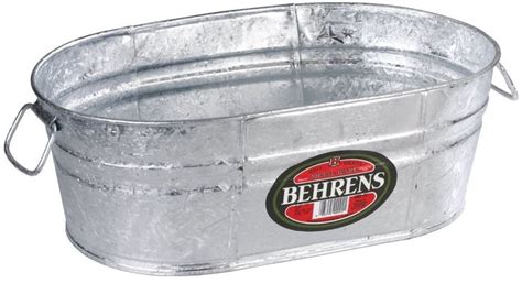 Behrens Ov Hot Dipped Steel Oval Tub Gallon Steel Tub Tub