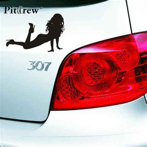 1pc 1912cm Sexy Lady And Beautiful Girls Reflective Vinyl Decals Car Styling Waterproof Truck