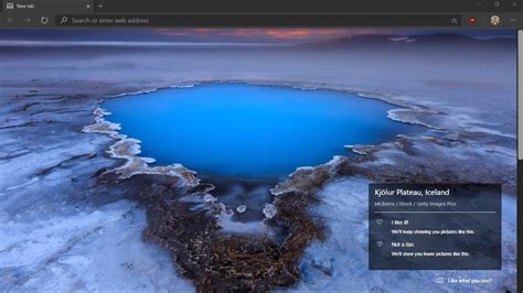 New Tab Page Bing Image Of The Day Microsoft Community