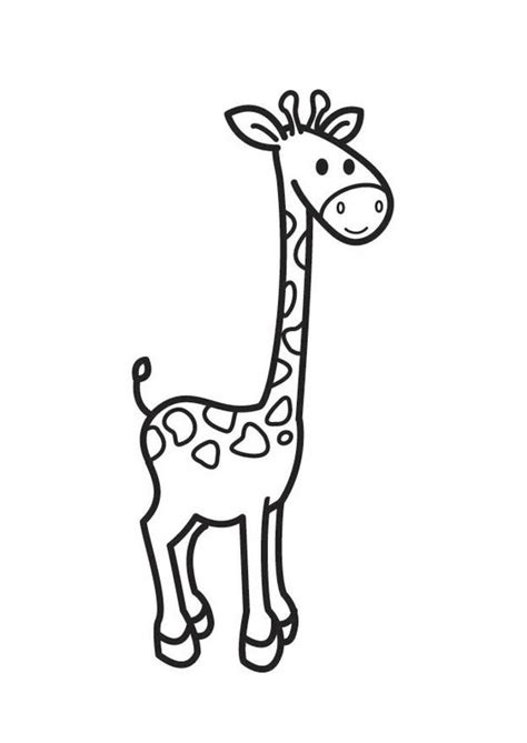 Coloriage Girafe Facile Pour Enfant Dessin Gratuit à Imprimer