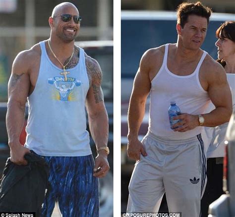 Hermosos Dwayn Y Mark Wahlberg Rocas Dwayne La Roca