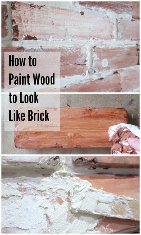 Diy Crafts Ideas How To Paint Wood To Look Like Brick Read More