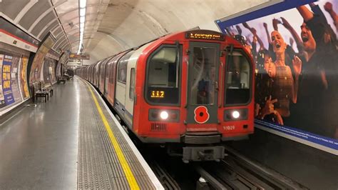 London Underground Central Line 91029 Arrives At Marble Arch For A