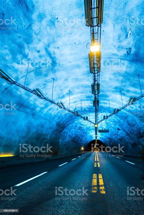 Famous Laerdal Tunnel Blue Lights In Norway Longest Road Tunnel In The