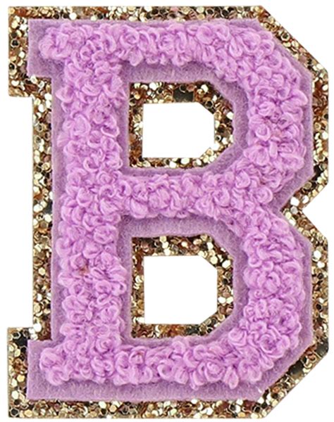 Grape Glitter Varsity Letter Patches Stoney Clover Lane Patches Pink