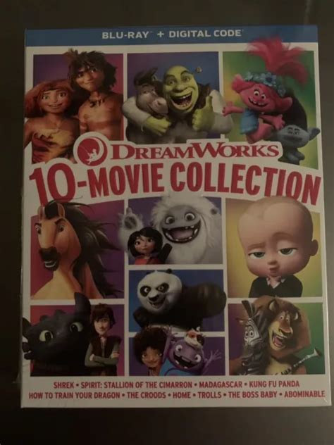 Dreamworks 10 Movie Collection Blu Ray Dvd Boxed Set Shrek Home