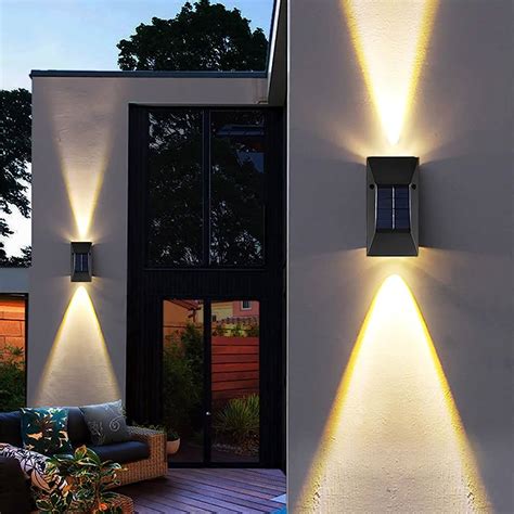 【ビーム】 Outdoor Waterproof Solar Wall Light Modern Minimalist Garden