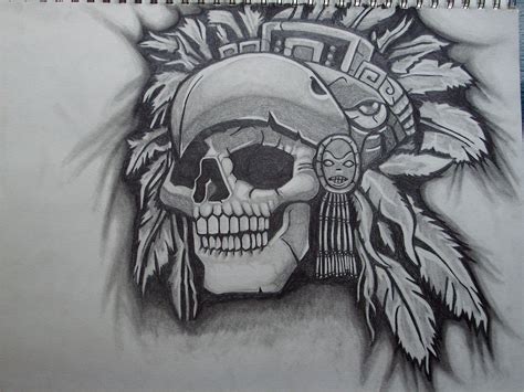 Aztec Skull By Mento123 On Deviantart