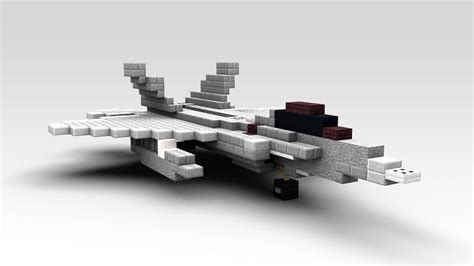 Minecraft F 22 Raptor Fighter Jet Tutorial Youtube
