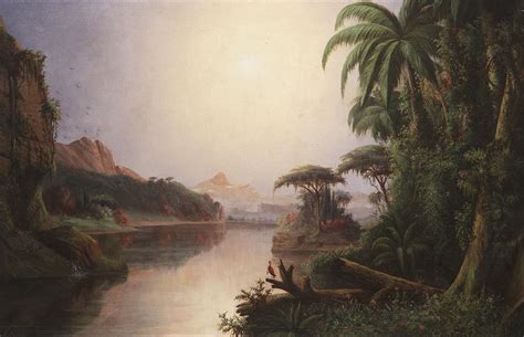 Tropical Landscape Painting By Norton Bush