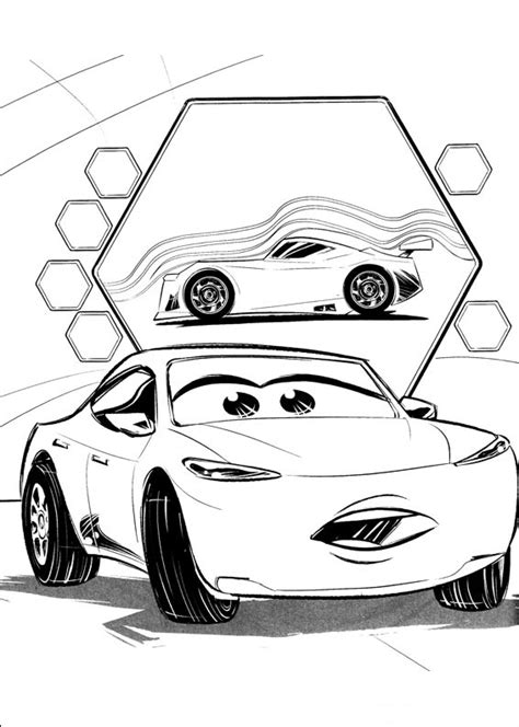 Cars 3 para pintar - Dibujos para imprimir y colorear.