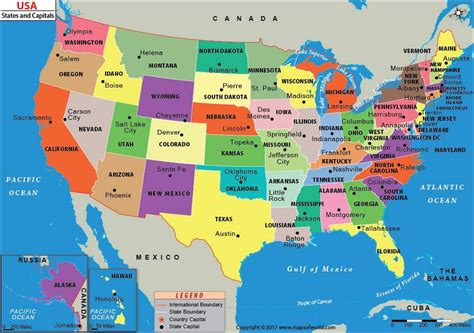 Us States And Capitals Map States And Capitals United States Map