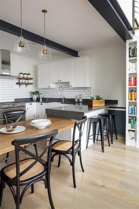 If you adored this short article and you would certainly like to get even more info relating to 22 beautiful and simple kitchen cabinet colors pictures selection kindly. Lovely kitchen features black ceiling beams over white ...