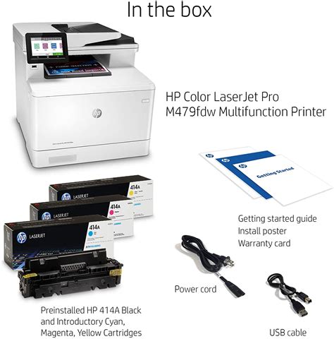 Hp Color Laserjet Pro M479fdw Wireless Laser Printer W1a80a