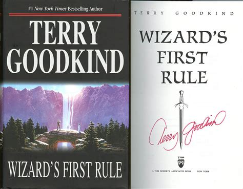 terry goodkind signed autographed wizard s first rule hc sword of truth new nm ebay