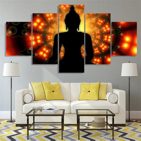 2020 Framed Hd Printed Buddha Backlight Wall Art Poster Pictures Room