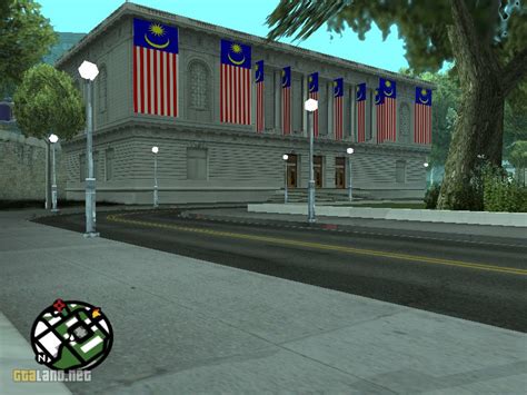San Fierro City Hall Museum With Malaysia Flag Gta San Andreas Other