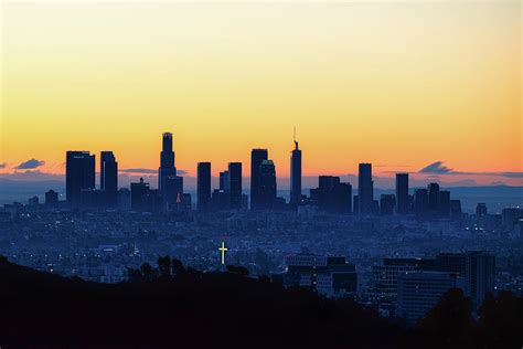 Los Angeles Skyline Sunrise Photograph By Matthew Degrushe