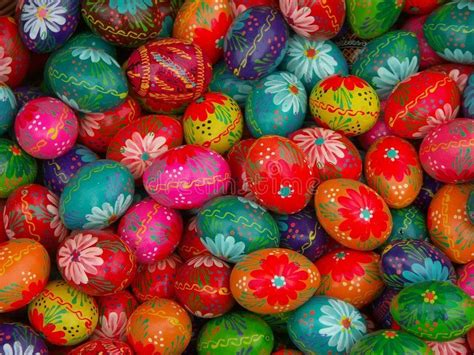 Colorful Easter Painted Eggs