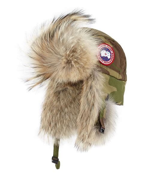 Canada Goose Coyote Fur Aviator Hat In Black Lyst