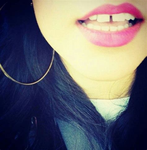 Good photos will be added to photogallery. My front teeth look like Becky G's but I love my gap | Gap teeth, Nice lips, Huge eyes